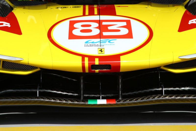 #83 AF Corse Ferrari 499P at the 2024 Prologue in the FIA World Endurance Championship