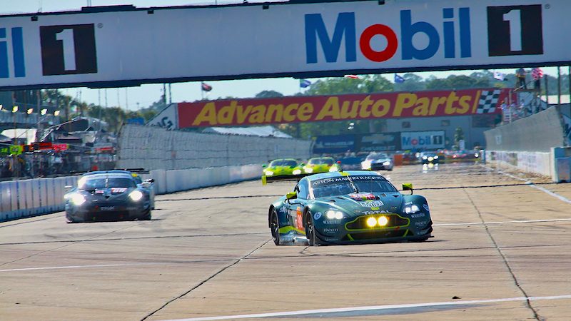 The Aston Martin #98 at the 1000 Miles of Sebring