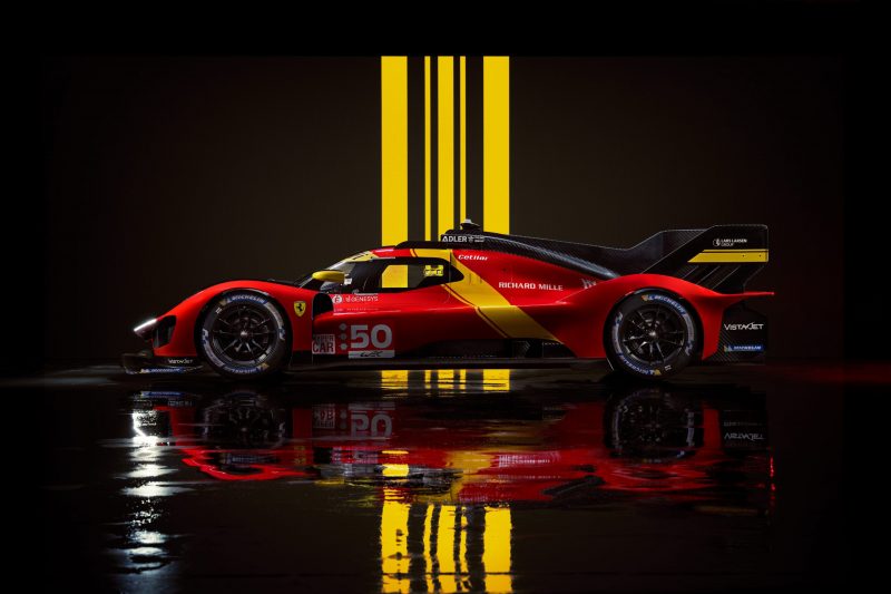 Ferrari 499P side view