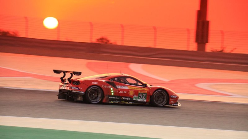 #52 Ferrari 488 at the 2022 8 Hours of Bahrain