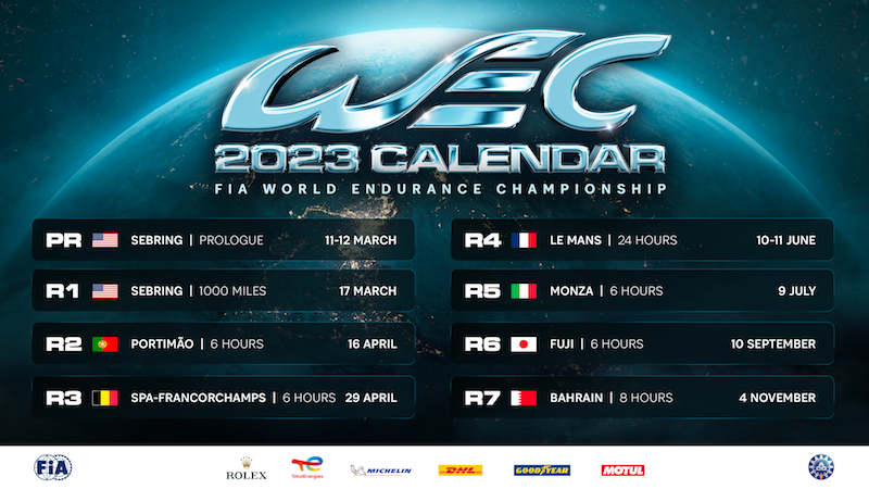 WEC calendar 2023